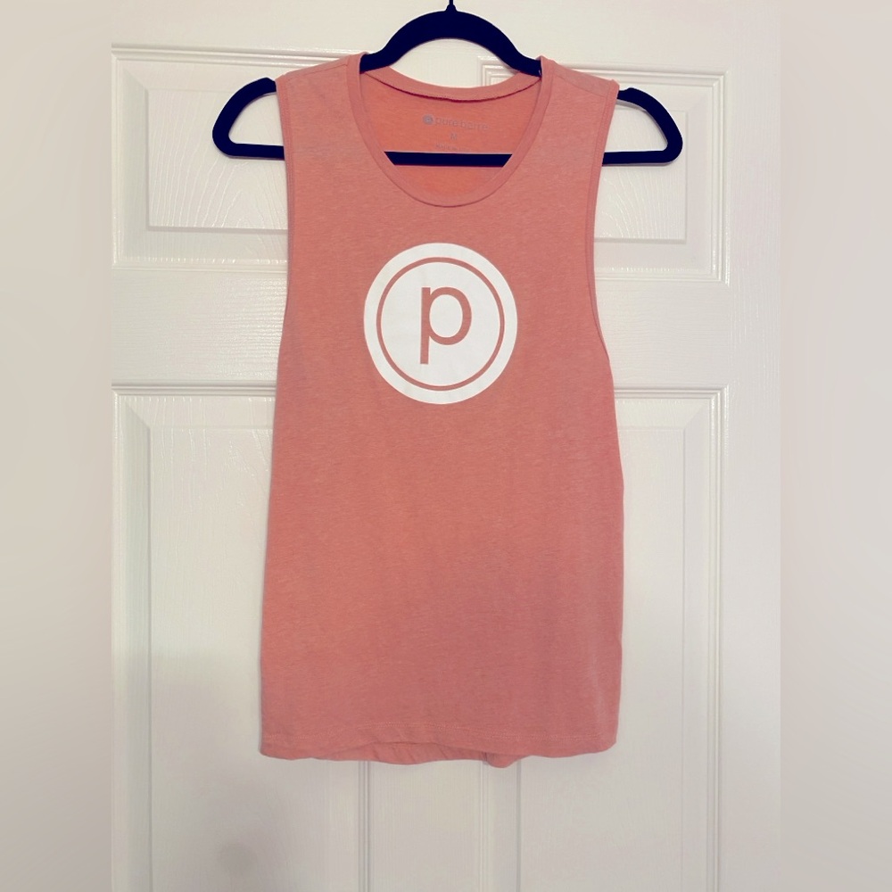 Pure Barre Circe P Heathered Pink Tank Top